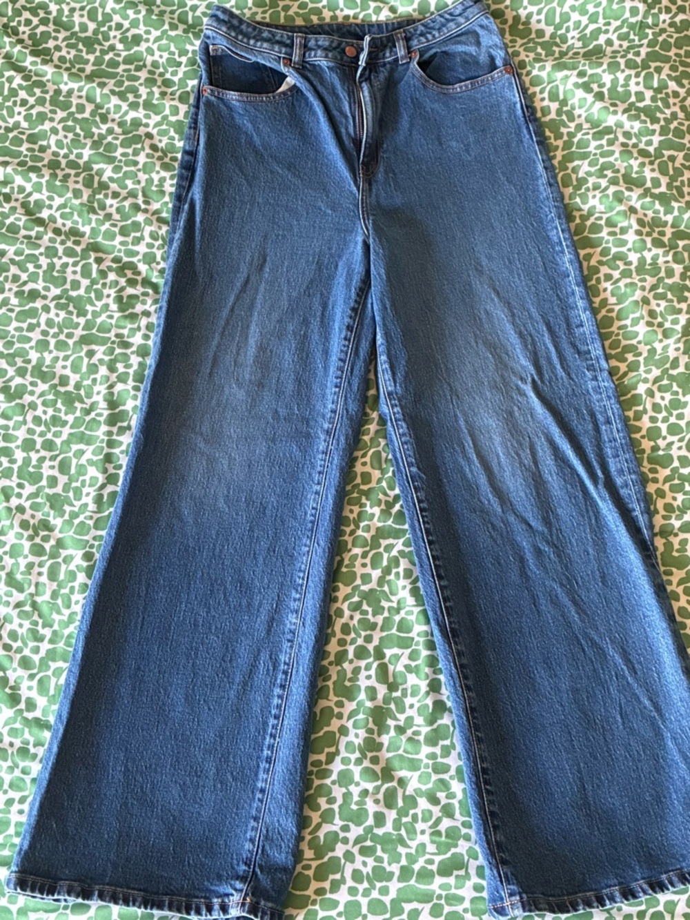 PINK Victoria's Secret Dark Blue Wide-Leg Jeans